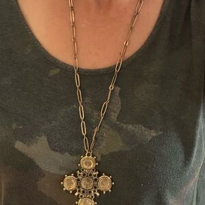Lucky Brand Gold Cross Necklace